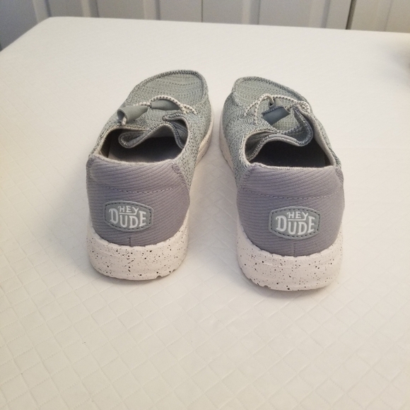 Womens Size 7 Hey Dude Wendy Stretch Cloud Knit Canvas Moccasin light blue - Picture 7 of 7